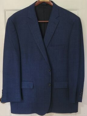 Jos. A. Bank Traveler Dark Navy Blue Two-Button Sport Coat 100% Wool